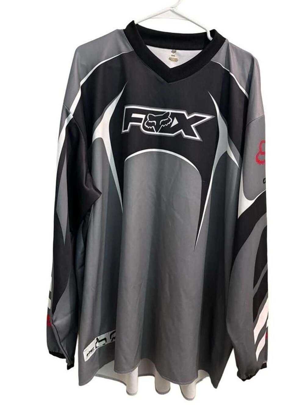 Fox Racing Motocross Jersey Size XXXL Black Gray Long Sleeve